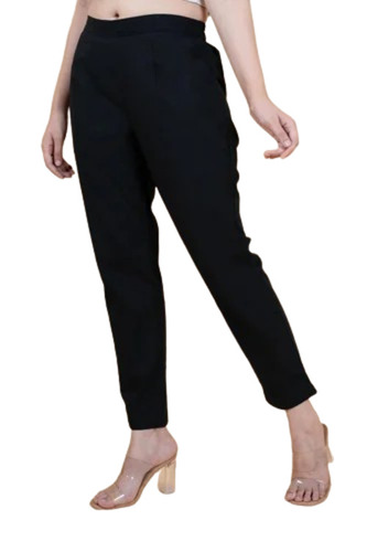 Ladies Black Cotton Pants