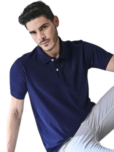 Men Blue Color T Shirt