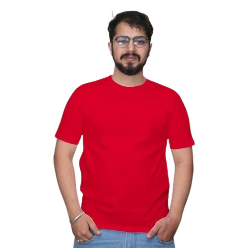 Men Red Cotton T Shirts