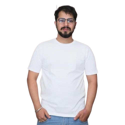 Men White Cotton T Shirts