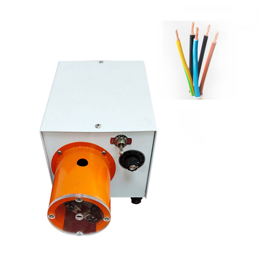 Single Wire Stripping And Twisting Machine - Color: Silver Orange