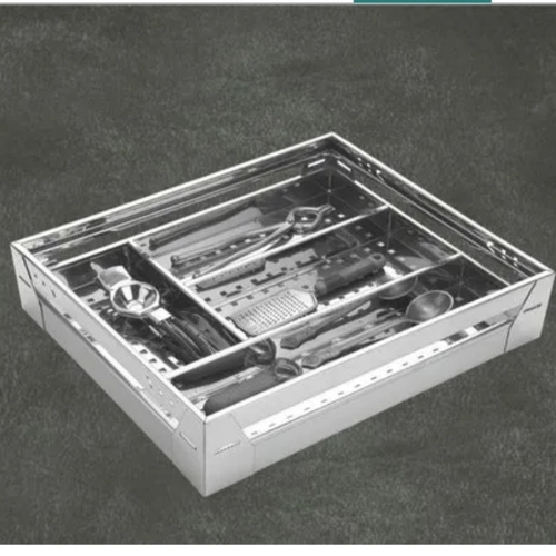 Stainless steel kitchen cutlery basket