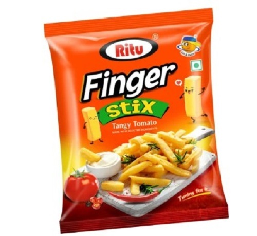 Tangy Tomato Finger Stix Namkeen - Fried Spicy Snack, Crunchy Texture | Easy to Digest, Hygienically Packed