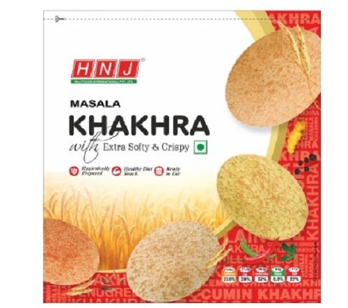 Masala Khakhra - 200 Gram Bag | Low Fat, Spicy, Long Shelf Life, Hygienically Packed