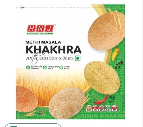 Methi Masala Khakhra - Bag Packaging, Various Sizes | Low Fat, Spicy Taste