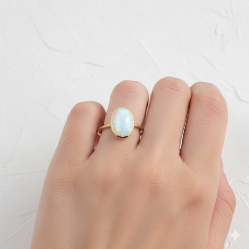 Opal stone ring