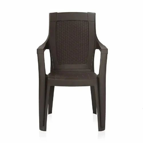 Plastic Chair - Polished Plastic, Brown, Modern Design | Durable, Easy to Clean, Water Resistant, Fine Quality