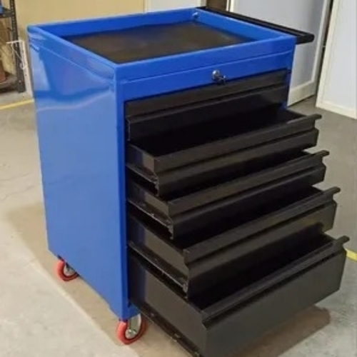 Tool trolley 5 drawer blue