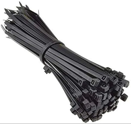 काला 300 मिमी नायलॉन केबल टाई