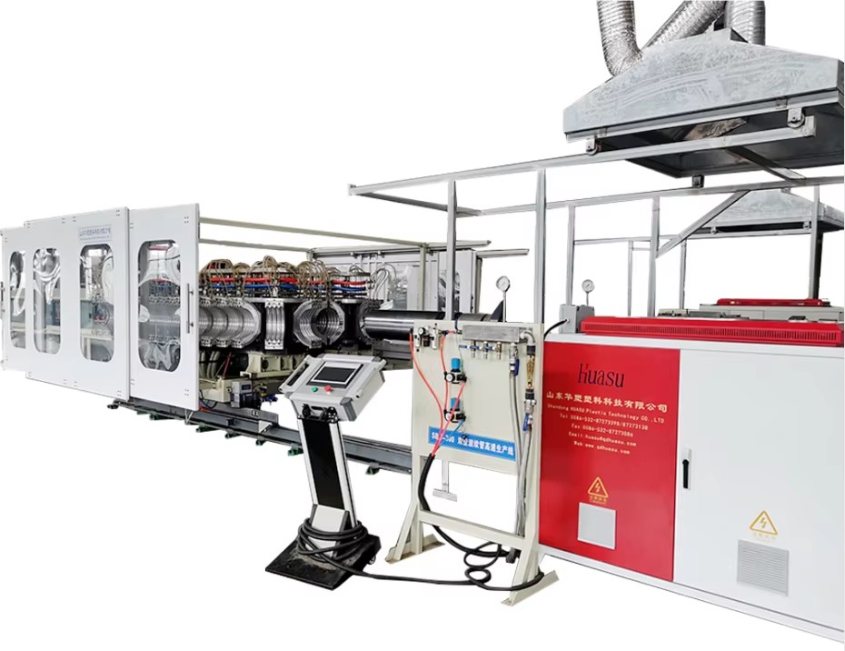 Double Wall Corrugated Pipe Extrusion Line - Material: Pe