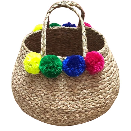 Handicraft Sabai Sea Kauna Grass Hamper Basket