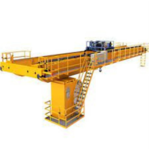Hot Overhead Cranes - Metal Double Girder, Yellow, 40-60 Ft Span, 100 Tonne Capacity, Semi-Automatic