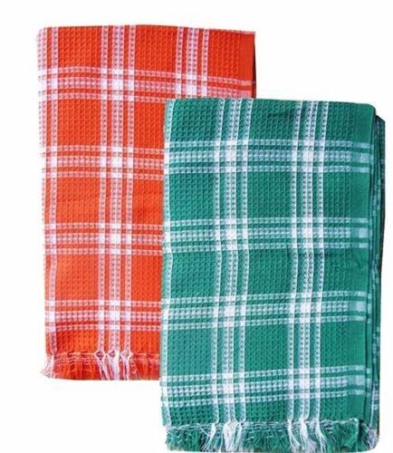 500 Gsm Pure Cotton Check Bath Towel