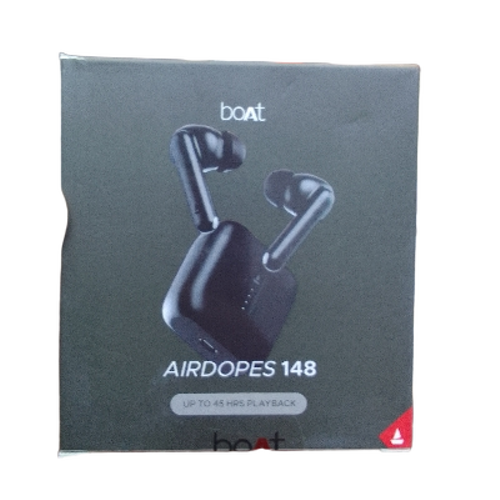 Boat Earbuds - Plastic Body, Standard Size, Black | Long Lasting, Durable, New, Box Packaging