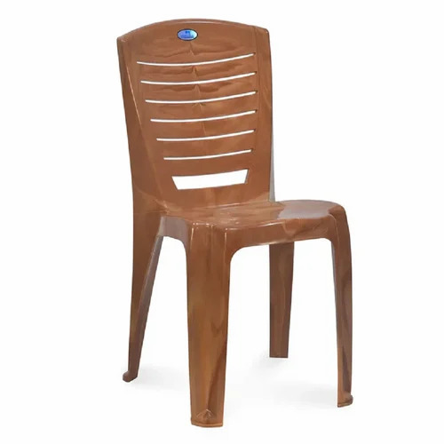 Brown Plastic Chair - Modern Style, Textured Surface, Stackable, Durable, Water Resistant