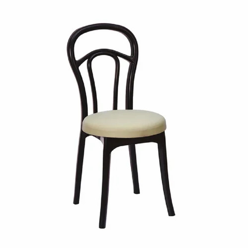 Cream Plastic Armless Chair