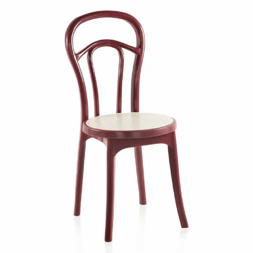Maroon Plastic Armless Chair