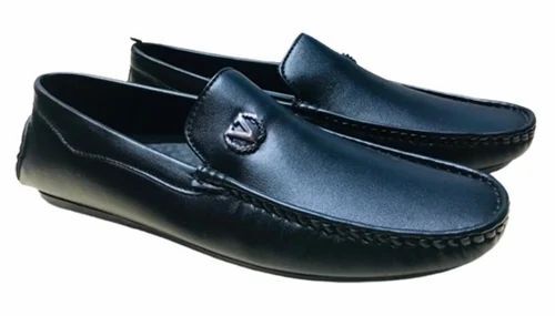 Men Black Synthetic Leather Loafer Shoes