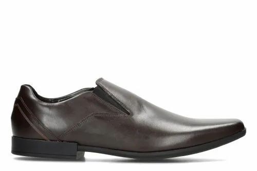 Men Synthetic Leather Formal Shoes - Synthetic Leather, Size 6-10, Matte Black | Pointed Toe, Low Heel, PVC Insole, Polished Finish