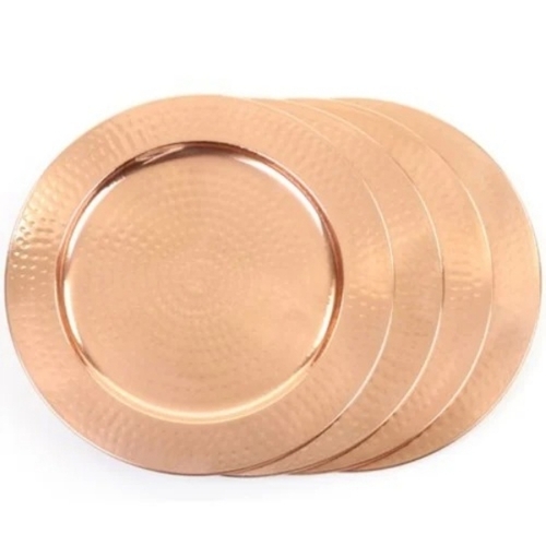 Metal Hammered Copper Charger Plate