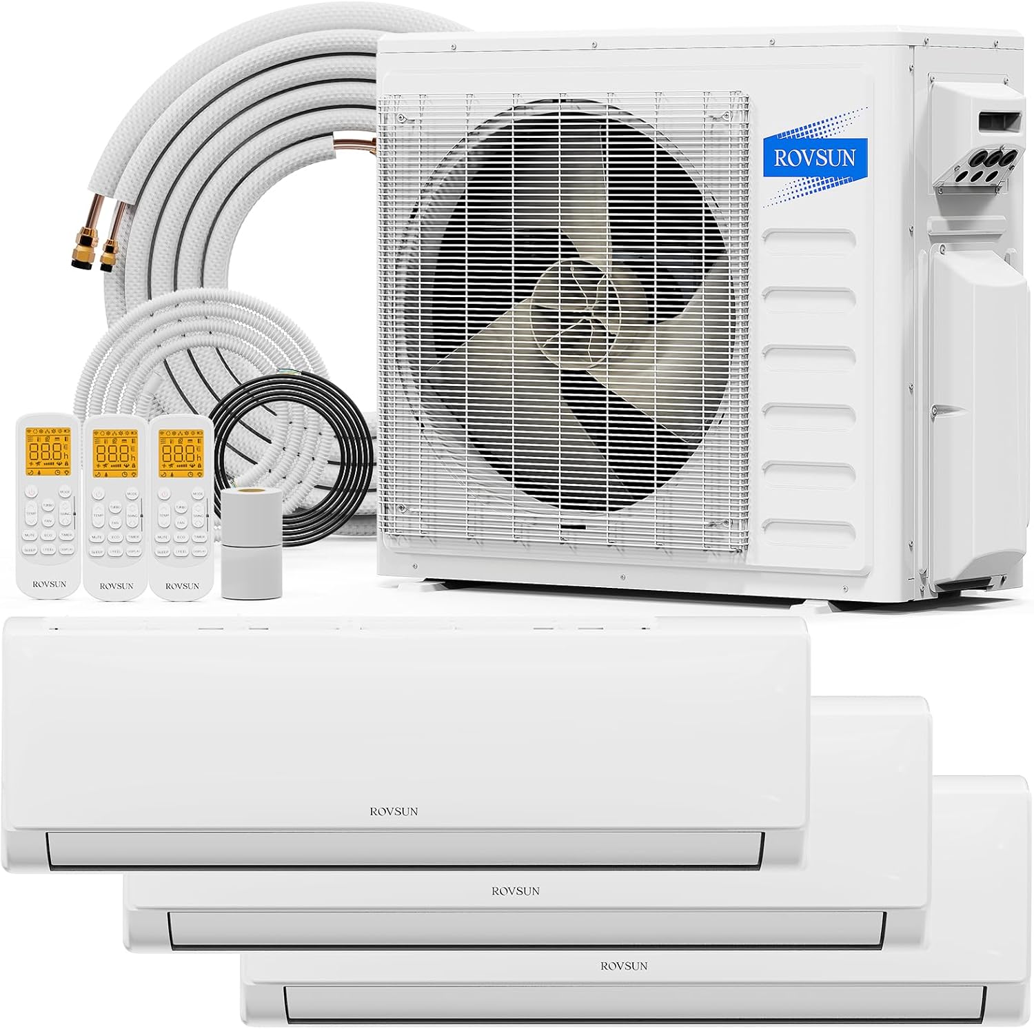 ROVSUN 3 Zone 28000 BTU (9K/9K/9K) Mini Split AC/Heating System