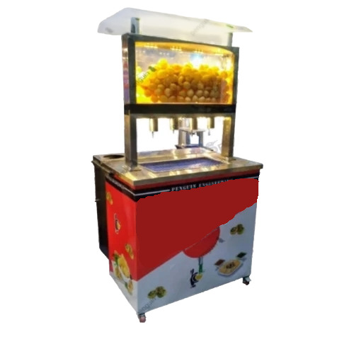 4 Nozzle Automatic Panipuri Serving Cart - Color: As Per Reuirement