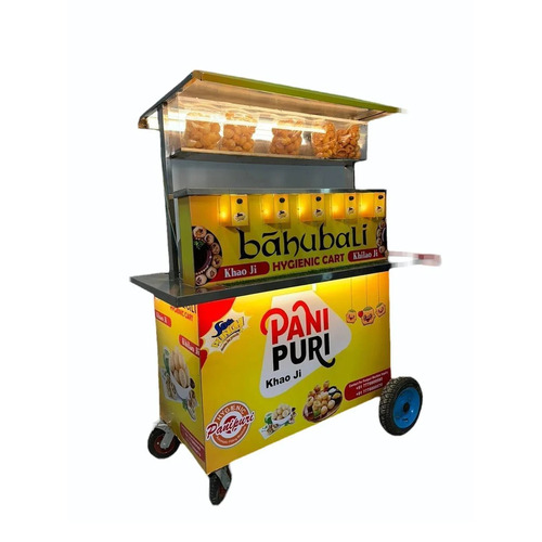 6 Nozzle Bahubali Automatic Hygienic Panipuri Cart Machine - Size: Size: 58L X 74H X 29W