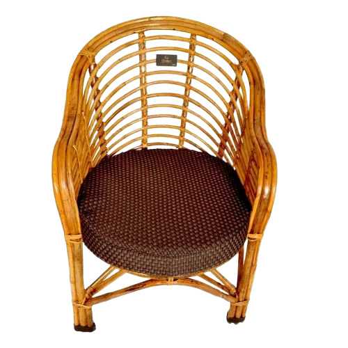 Fancy Cushion Cane Chair - Cane, Brown, Medium Comfort | Durable, Easy to Clean, Eco-Friendly, Polished Finish