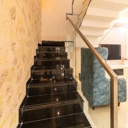 Iron And Glass Railing - Finishing: Polish