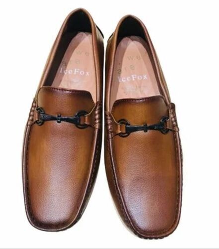 Men Light Brown Synthetic Leather Loafer Shoes