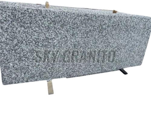 P White Polished Granite Flooring Slab - 16mm Thickness, Solid Rectangle Shape, Designer Pattern, Durable | Fine Finished, Multiple White Colors