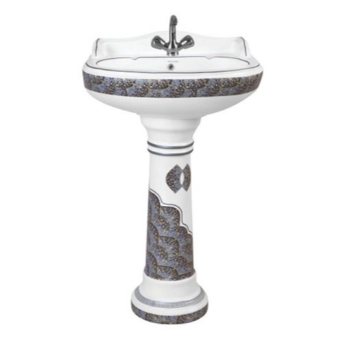 Pedestal Wash Basin - Color: White