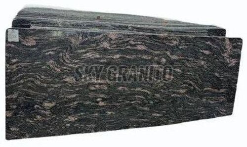 Rainforest Brown Granite Slab - 10ft x 3ft, 10mm Thickness, Polished Finish | Durable, Fine Finished, Designer Pattern