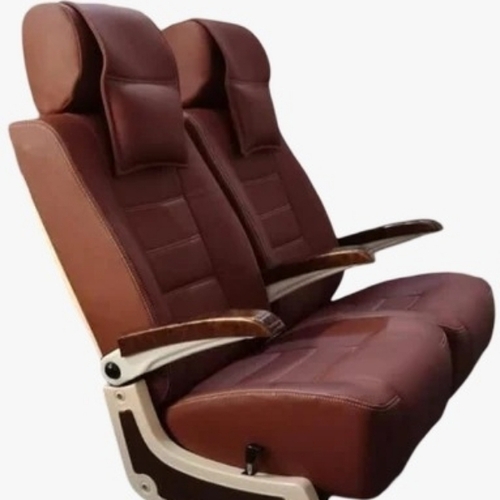 Brown 2 Seater Bus Push Back Passenger Seat
