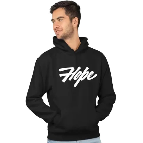 Black Men Cotton Hoodie