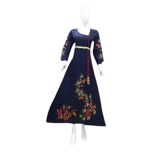 Embroidered Chanderi Kurti