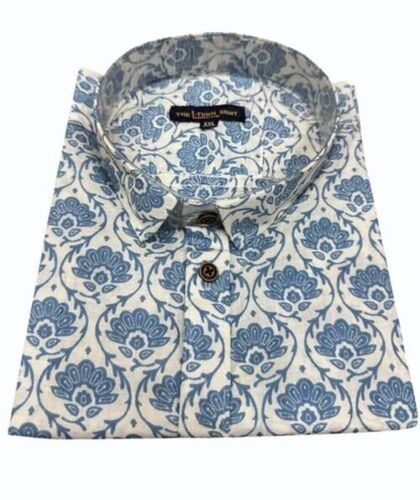 Men Designer Printed Party Wear Shirts - Cotton, Size M, Half Sleeve | Breathable, Anti-Wrinkle, Quick Dry, Comfortable Fit