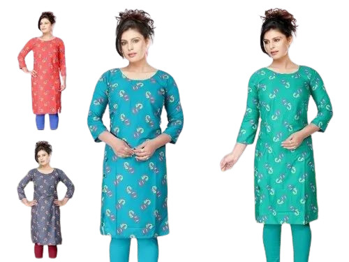 Multicolor Rayon Ladies Kurtis