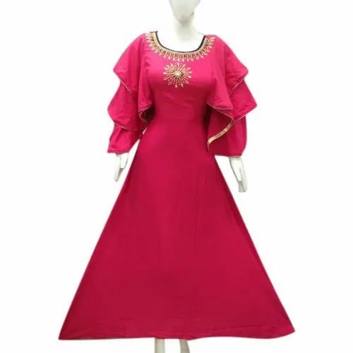 Party Wear Full Length Rayon Kurtis