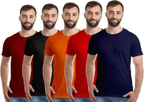 Plain White Round Neck Men T Shirt