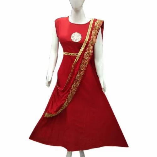 Sleeveless Chanderi Kurti