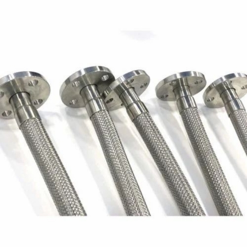 Ss Corrugated Below Flexible Hose - Color: Silver