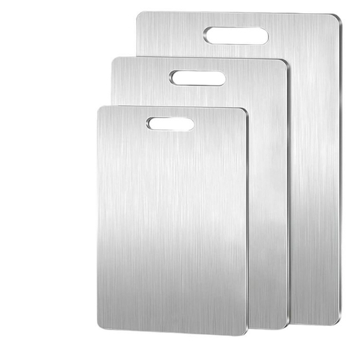 Stainless Steel Chopping Board - Color: Silver