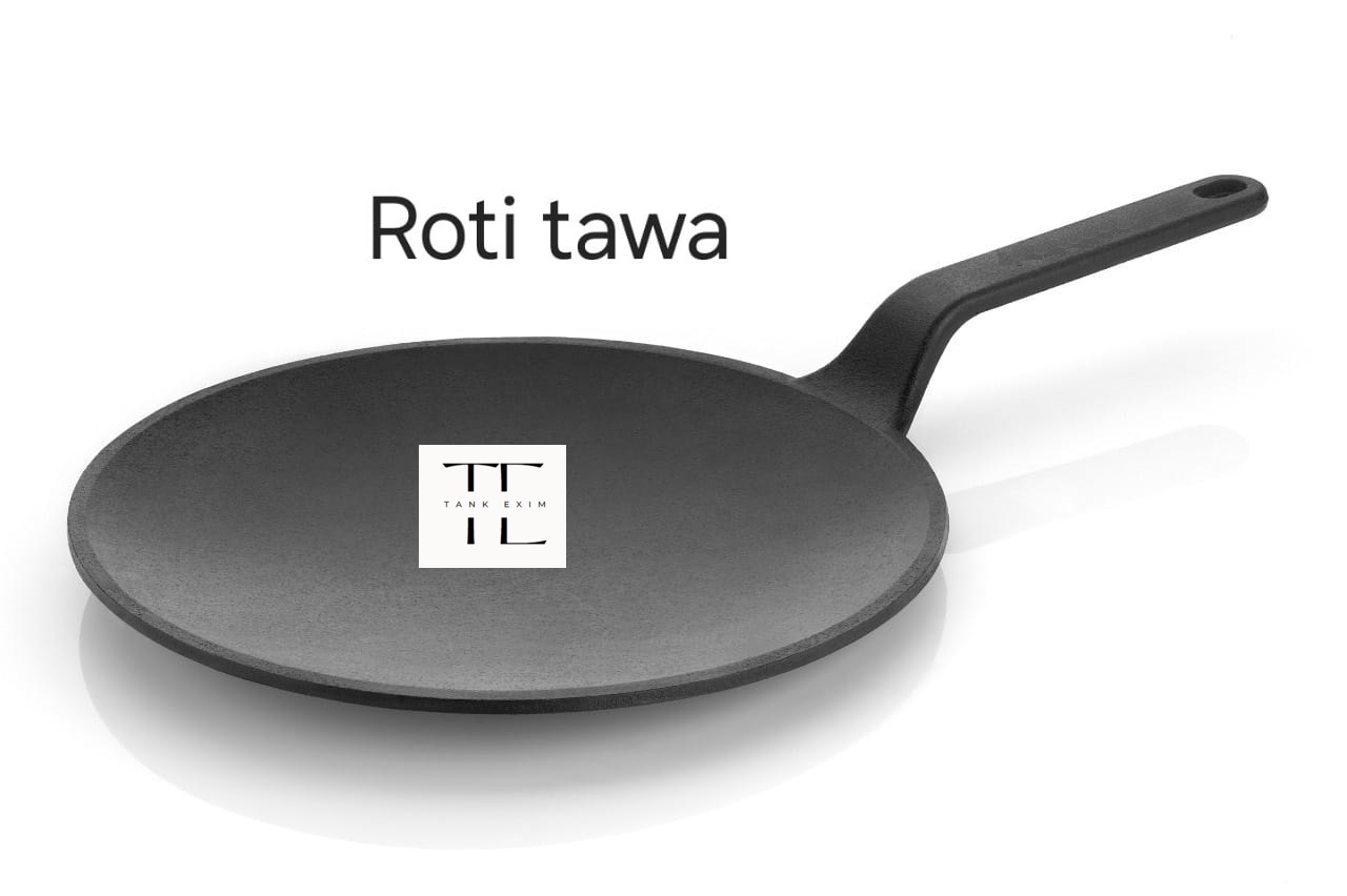 9 Inch Cast Iron Roti Tawa - Cast Iron, 9 Inch, Black | Even Heating, Rust Resistant, Non Stick, Easy Cleaning