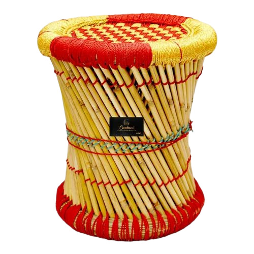 Brown Handmade Cane Stool