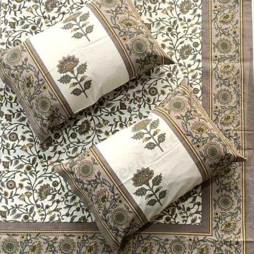 Cotton Bedsheet And Pillow Cover Set - Color: Comes In Various Colors