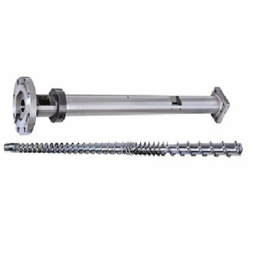 Durable Injection Molding Machine Screw Barrel - Steel, Standard Size, Silver, Polished Surface | Durable, Industrial Use, 1 Year Warranty