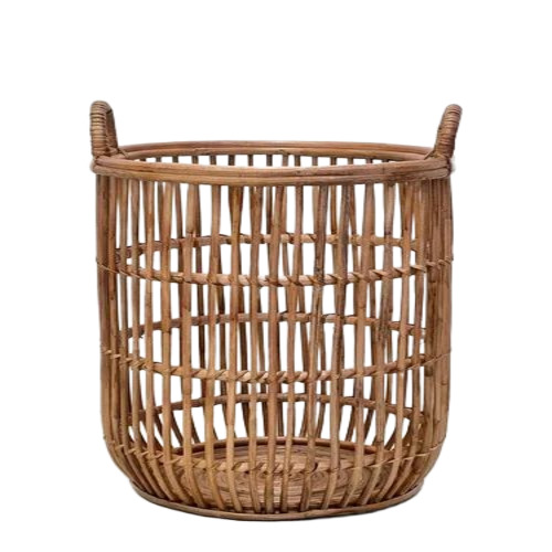 Round Cane Laundry Basket