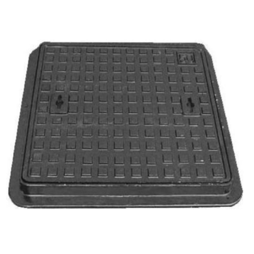 Black Iron Manhole Cover - Iron 24 Inch Black, Floor Mounted, Lockable, Non-Slip Drain Cover