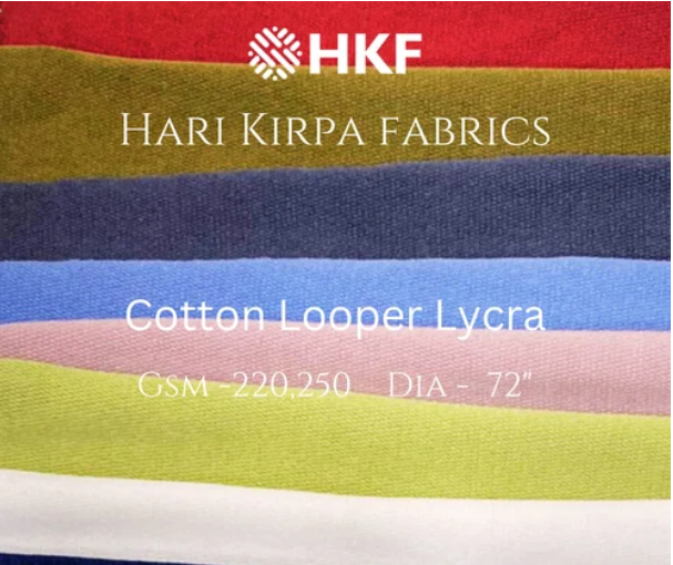 Cotton Looper Lycra Fabric